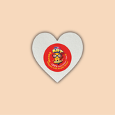 4-Inch White Heart Canvas Board